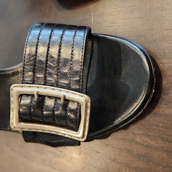 BURBERRY womans slingback heel size 38.5 black, EUC - Picture 12 of 17